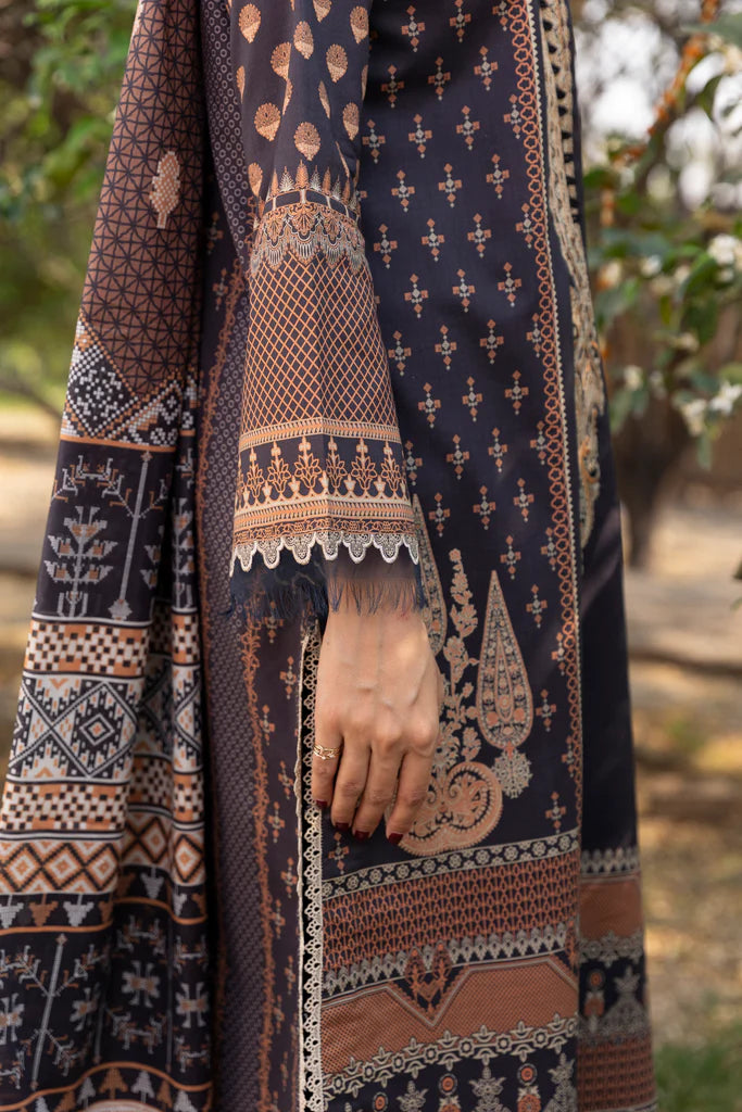 Aabyaan Embroidered Lawn Suits Unstitched 3 Piece ABY23P AP-07 Zaina - Summer Collection Brand Mafia by Zonash
