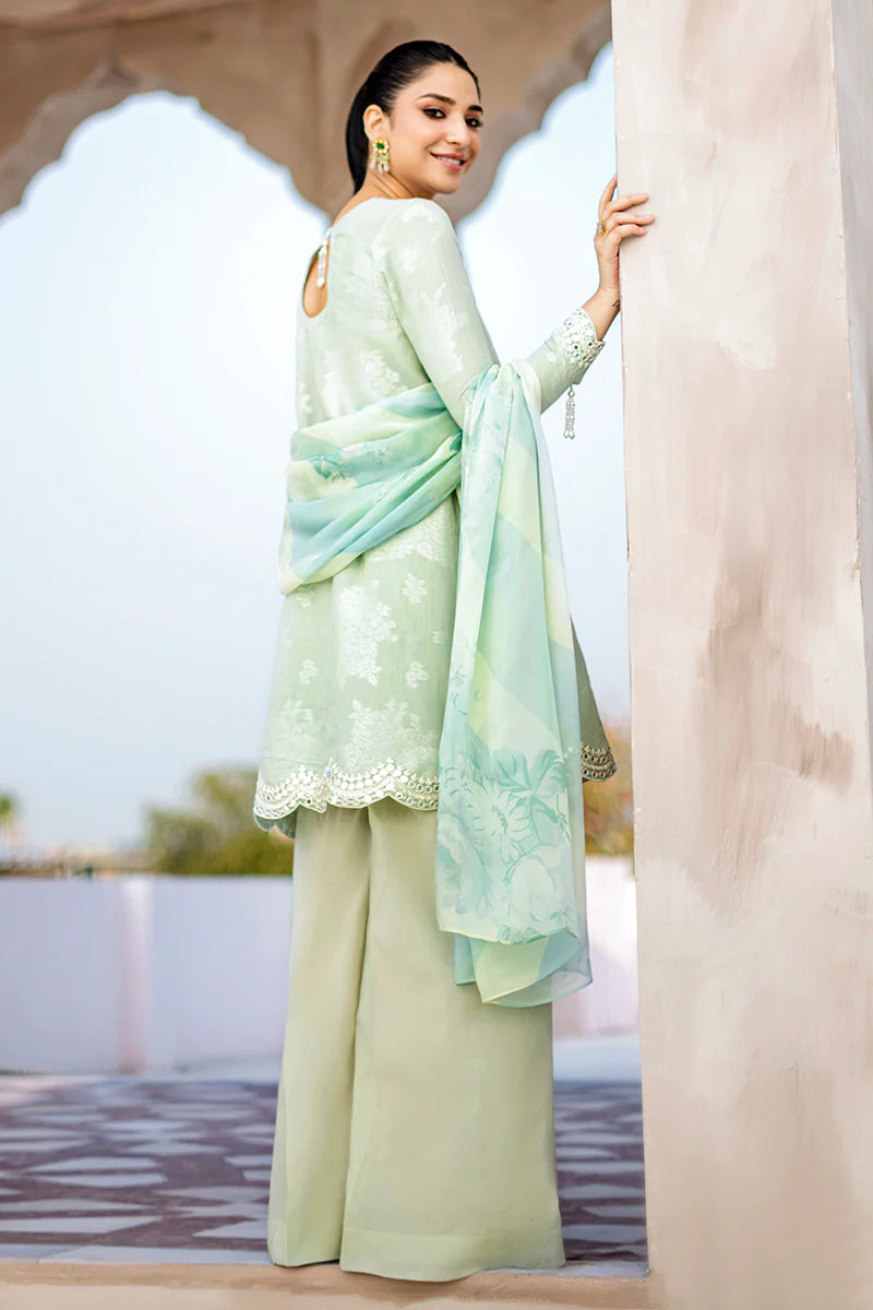 Cross Stitch Embroidered Jacquard Suits Unstitched 3 Piece CS23EL 03 Eden Glow - Eid Collection Brand Mafia by Zonash