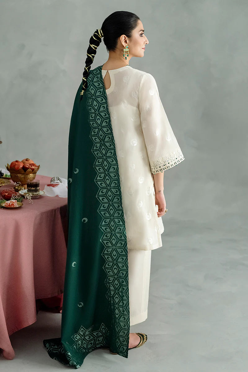 Cross Stitch Embroidered Jacquard Suits Unstitched 3 Piece CS23EL 06 Moon Beam - Eid Collection Brand Mafia by Zonash