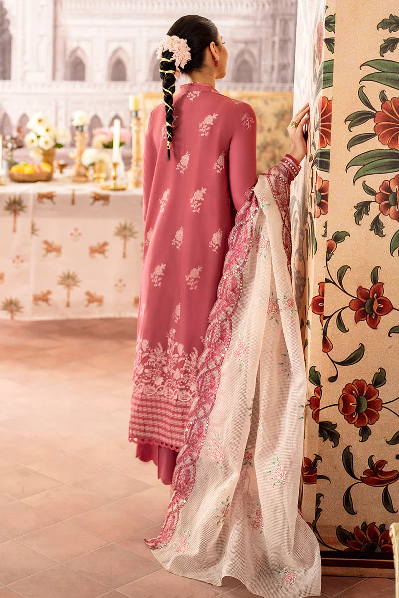 Cross Stitch Embroidered Lawn Suits Unstitched 3 Piece CS23EL 08 Arnit Blush - Eid Collection Brand Mafia by Zonash