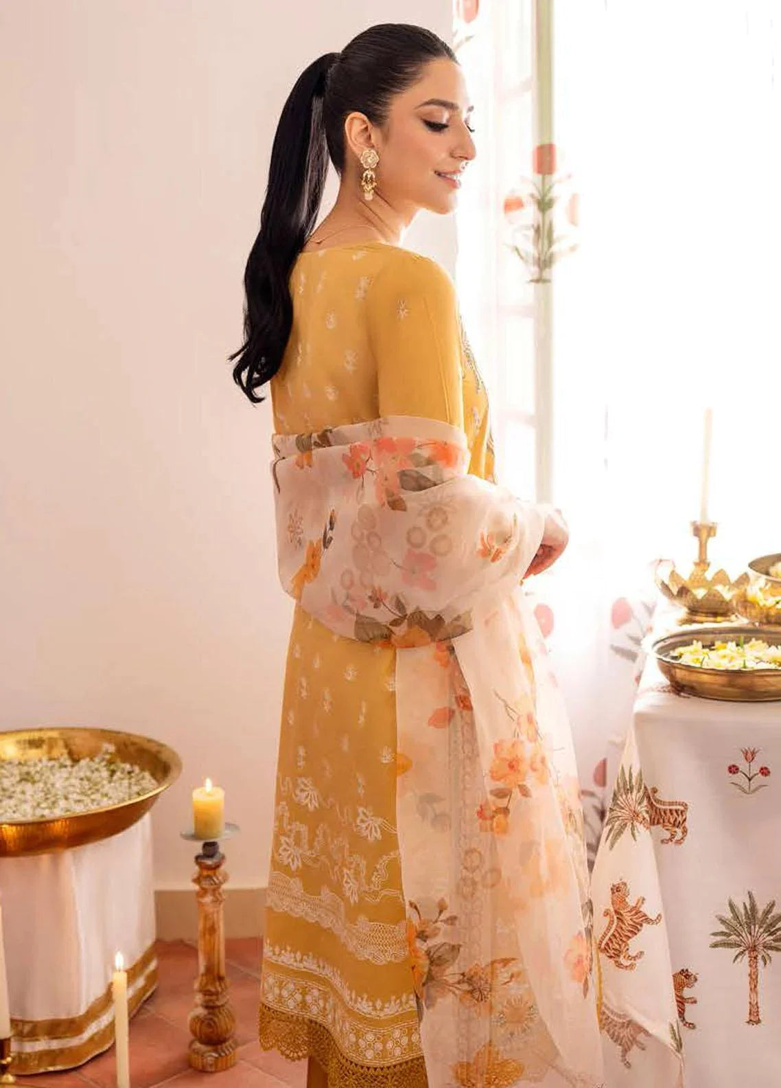 Cross Stitch Embroidered Lawn Suits Unstitched 3 Piece CS23EL 16 Vigour Floret - Eid Collection Brand Mafia by Zonash