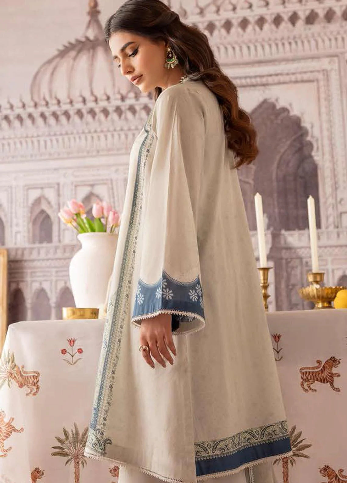 Cross Stitch Embroidered Lawn Suits Unstitched 3 Piece CS23EL 20 Minty Meadow - Eid Collection Brand Mafia by Zonash