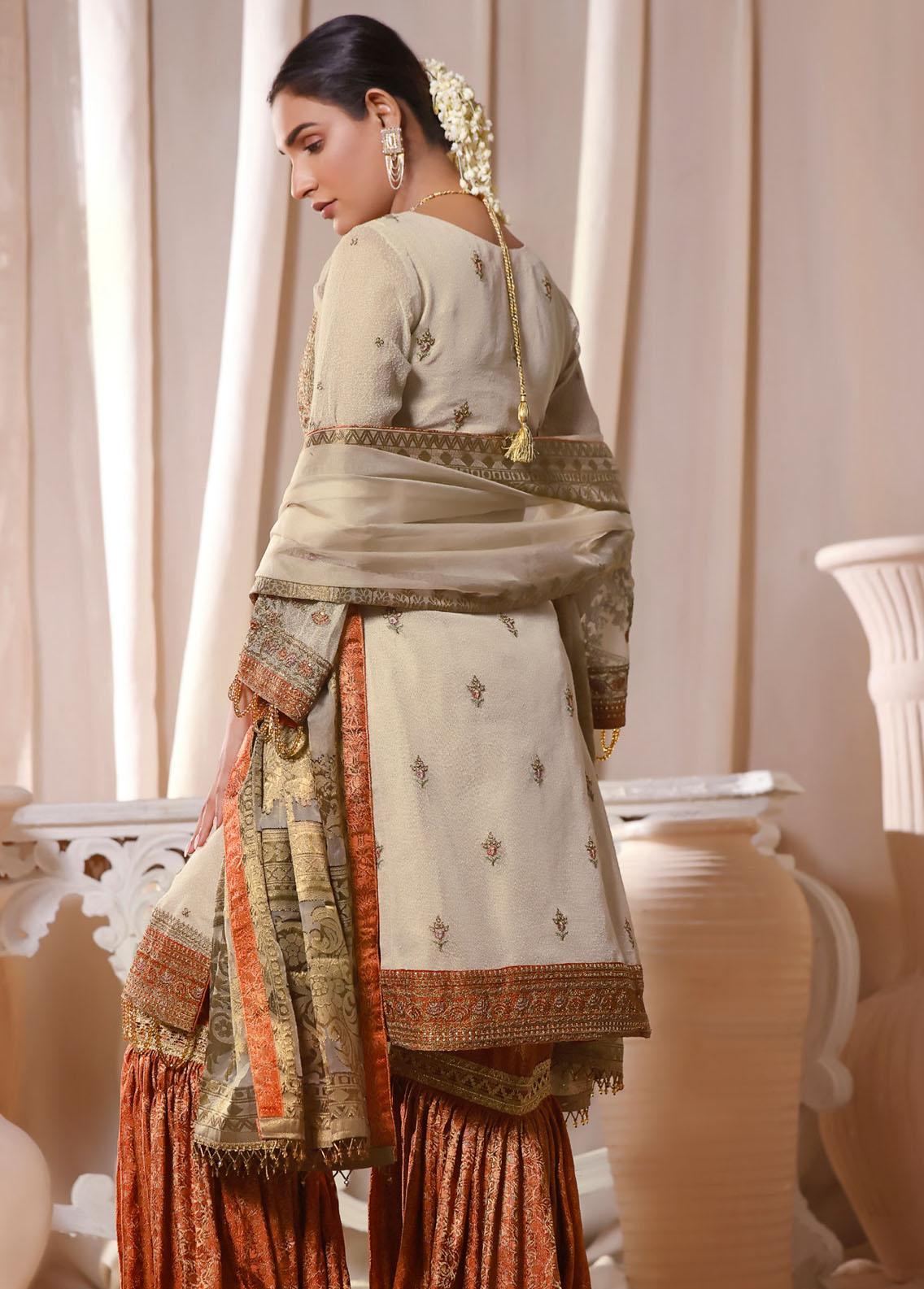 Gul-e-Mehnaaz By Hadia Eman Unstitched 3 Piece Embroidered Chiffon Suits HE22GM HEC-10 - Luxury Collection