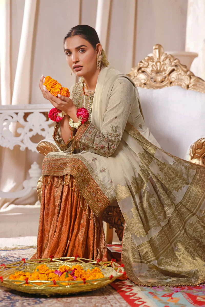 Gul-e-Mehnaaz By Hadia Eman Unstitched 3 Piece Embroidered Chiffon Suits HE22GM HEC-10 - Luxury Collection