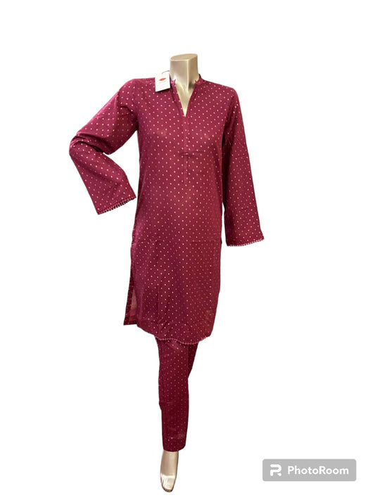 Khaadi Pret - Straight Shirts with Trousers - 2pc Suit ๐บ KP-04 Brand Mafia by Zonash