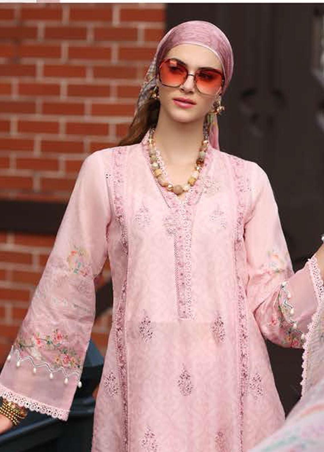 Noor by Saadia Asad Embroidered Lawn Suits Unstitched 3 Piece NSA23P D3-B - Luxury Collection Brand Mafia by Zonash