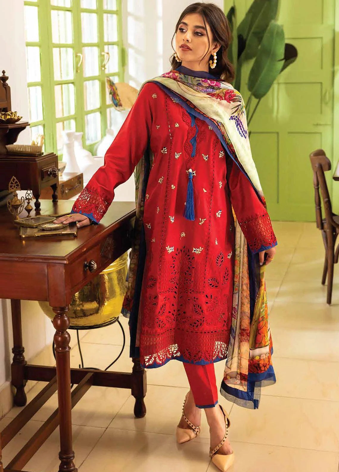 Roheenaz Embroidered Lawn Suits Unstitched 3 Piece 01-B Shiza - Summer Collection Brand Mafia by Zonash