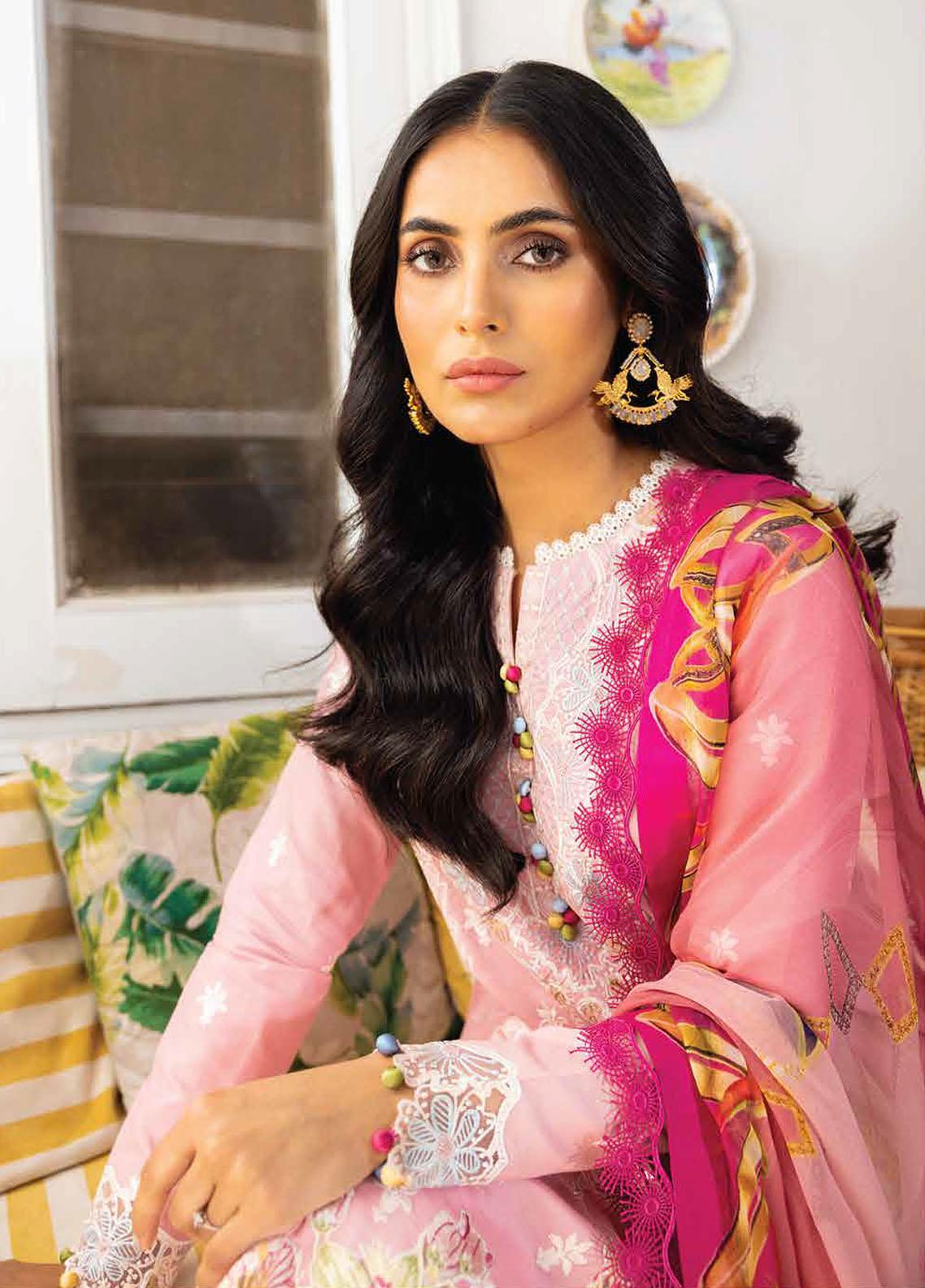 Roheenaz Embroidered Lawn Suits Unstitched 3 Piece 04-B Malaeka - Summer Collection Brand Mafia by Zonash