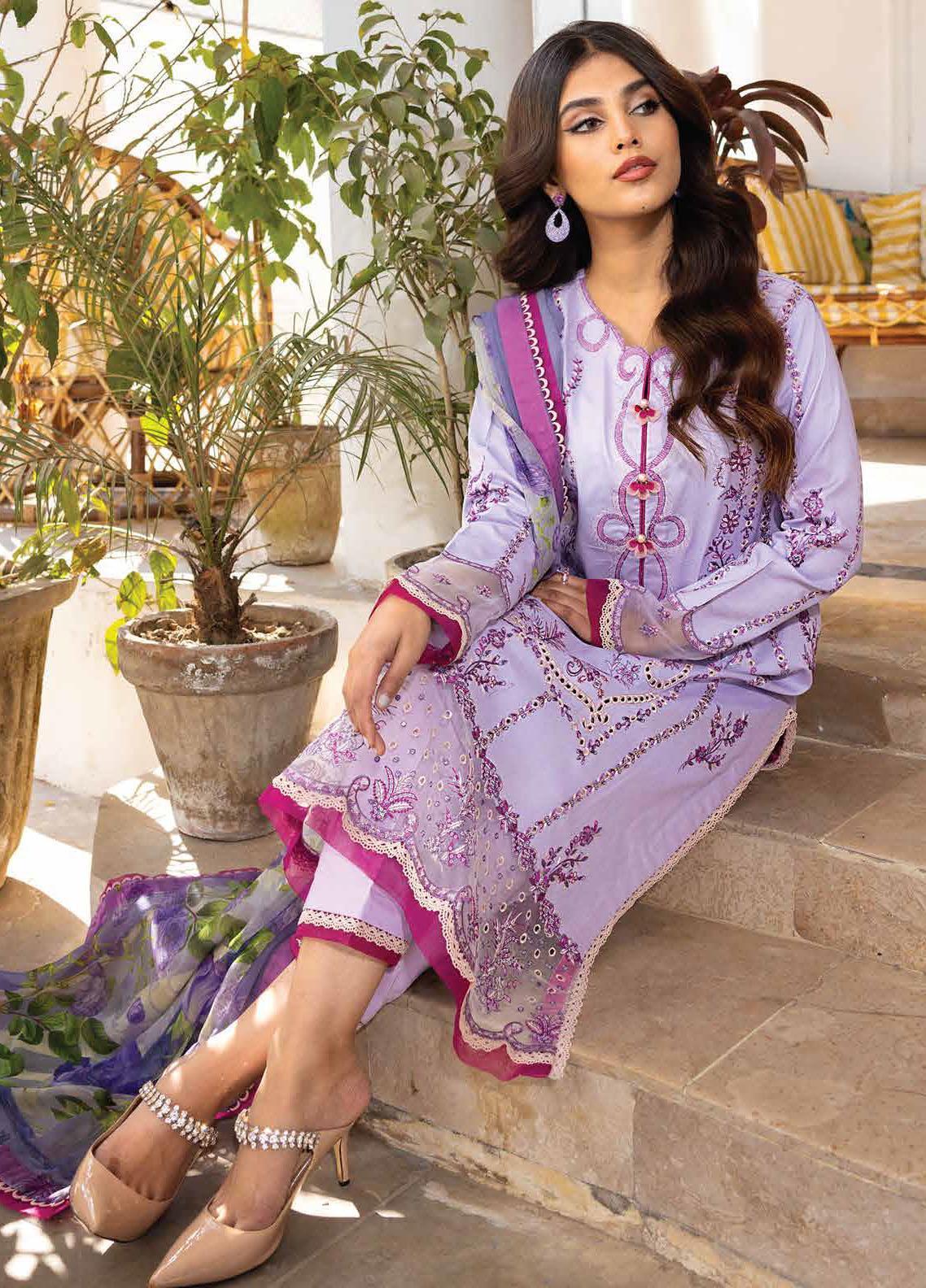 Roheenaz Embroidered Lawn Suits Unstitched 3 Piece 05-A Pernian - Summer Collection Brand Mafia by Zonash