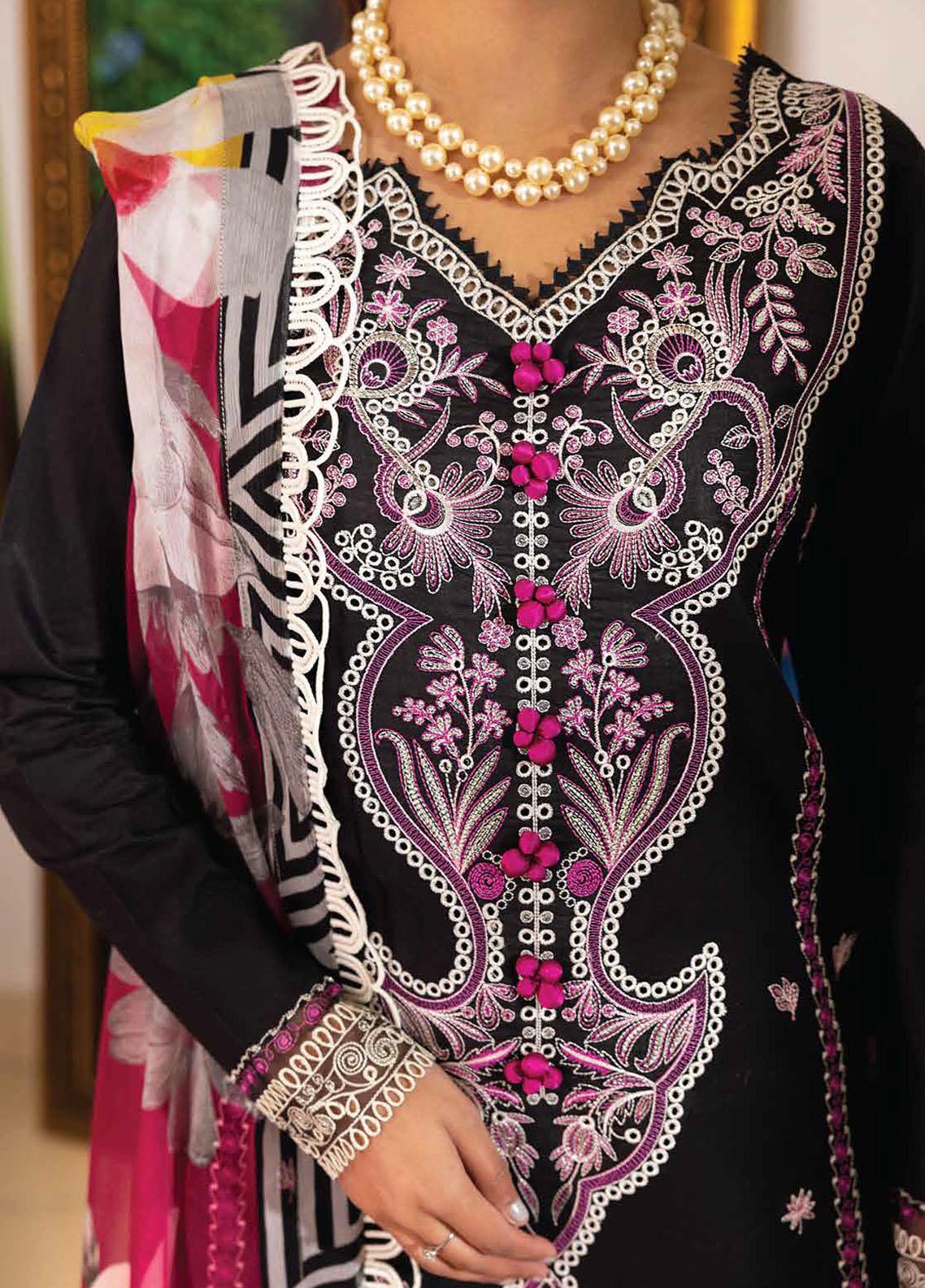 Roheenaz Embroidered Lawn Suits Unstitched 3 Piece 08-B Rani - Summer Collection Brand Mafia by Zonash