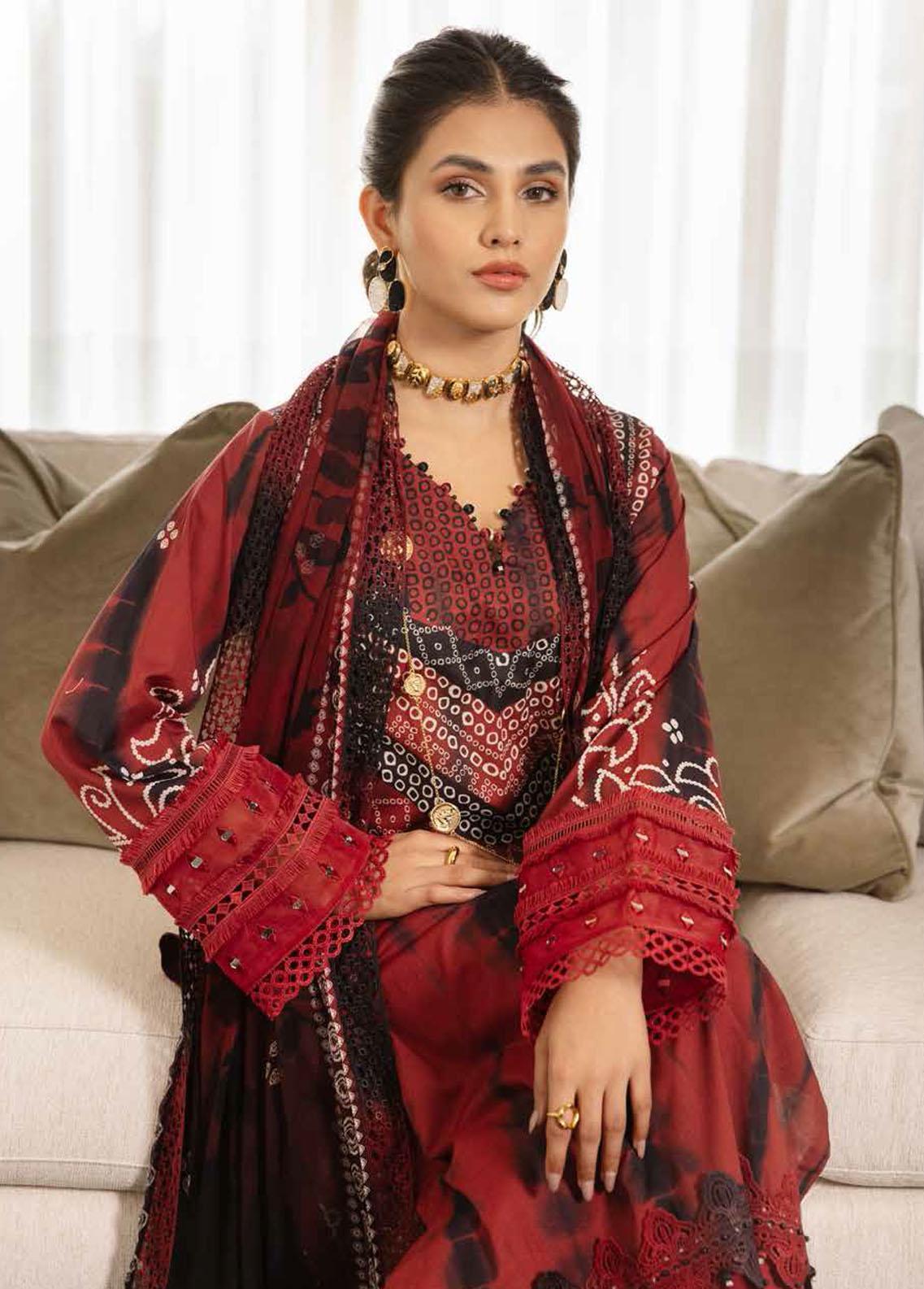 Signature Prints By Nureh Printed Lawn Suits Unstitched 3 Piece NU23L SP-50 - Summer Collection Brand Mafia by Zonash