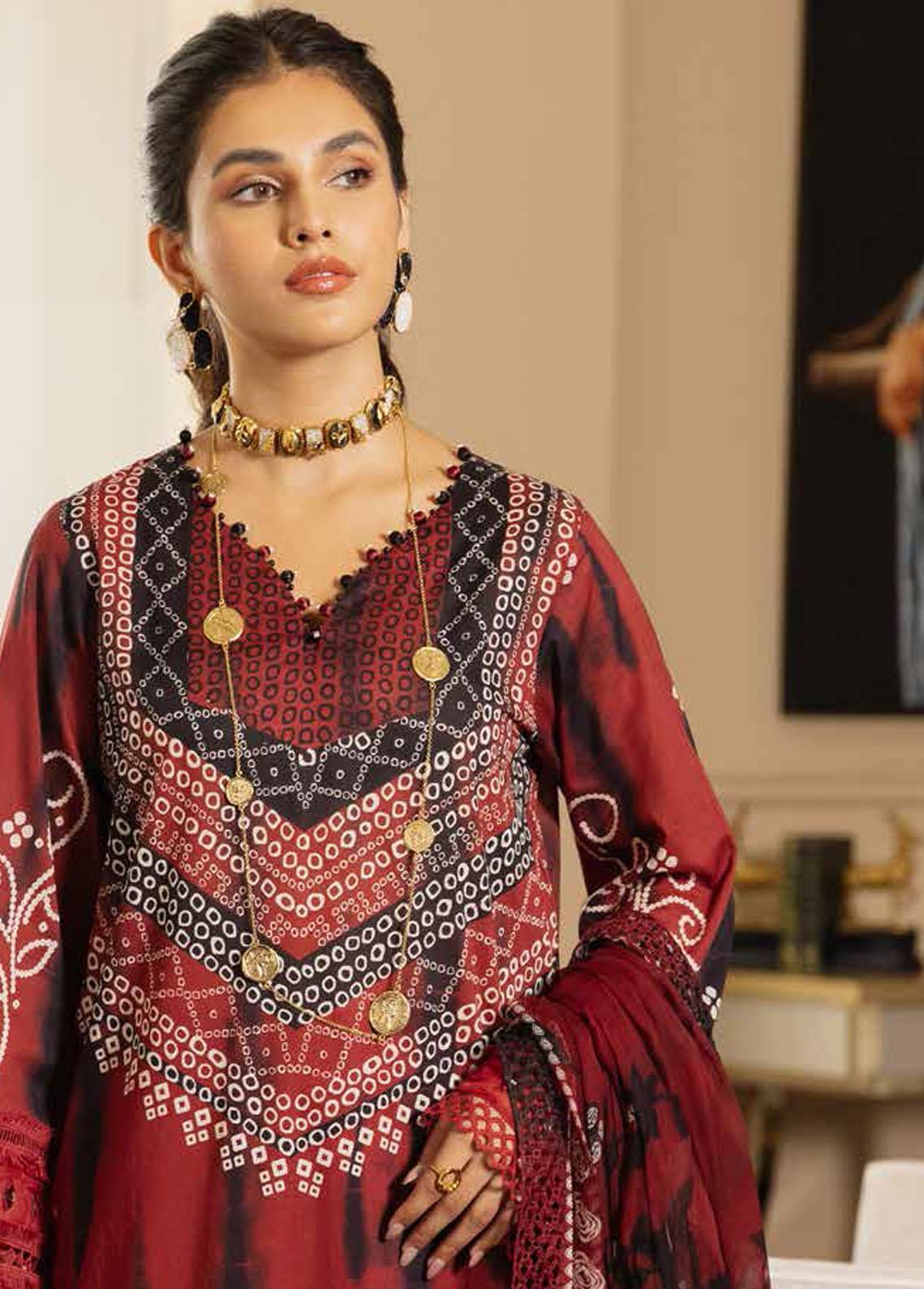 Signature Prints By Nureh Printed Lawn Suits Unstitched 3 Piece NU23L SP-50 - Summer Collection Brand Mafia by Zonash