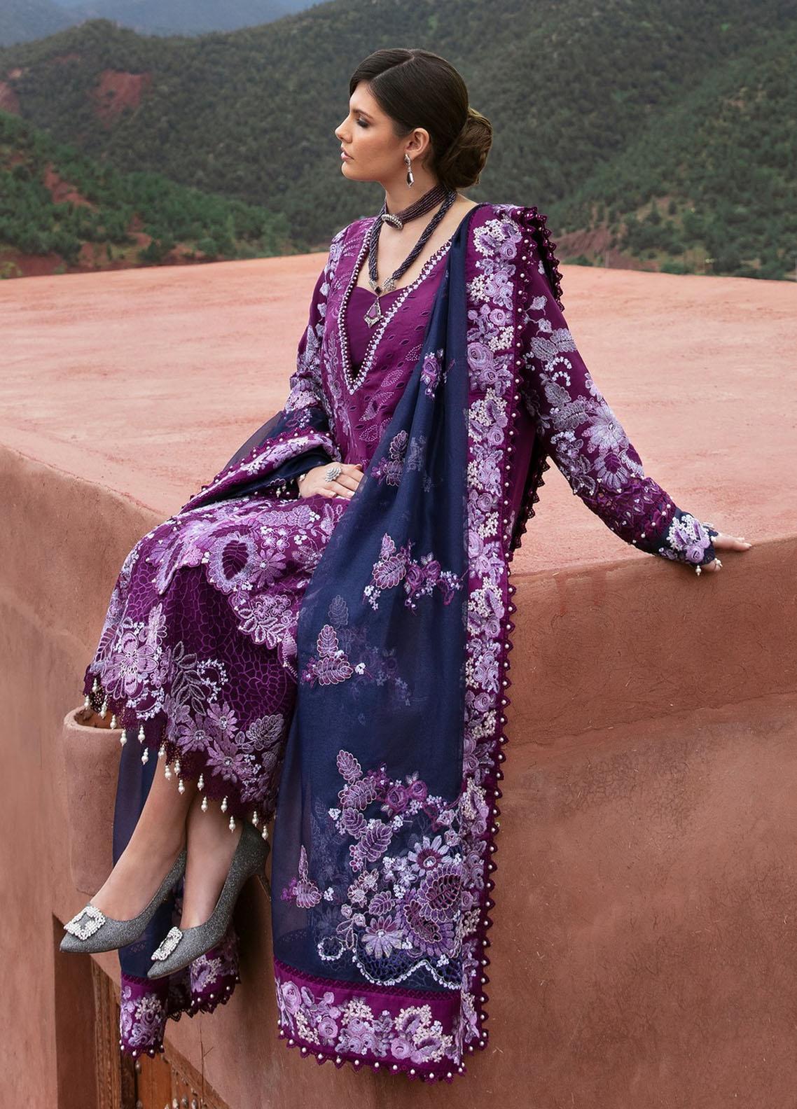 Amaani By Republic Womenswear Unstitched 3 Piece Embroidered Lawn Suit RW23A D-2A Fatine - Luxury Eid Collection Brand Mafia by Zonash