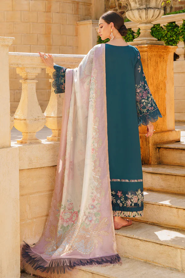 Baroque Unstitched 3 Piece Embroidered Swiss Lawn Suit BQ24SL D-02 - Summer Collection Brand Mafia by Zonash
