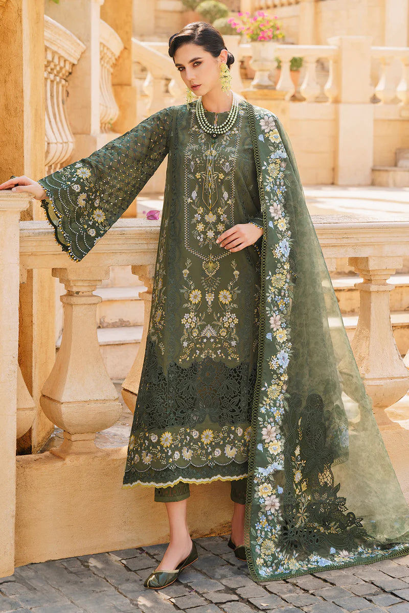Baroque Unstitched 3 Piece Embroidered Swiss Lawn Suit BQ24SL D-10 - Summer Collection Brand Mafia by Zonash