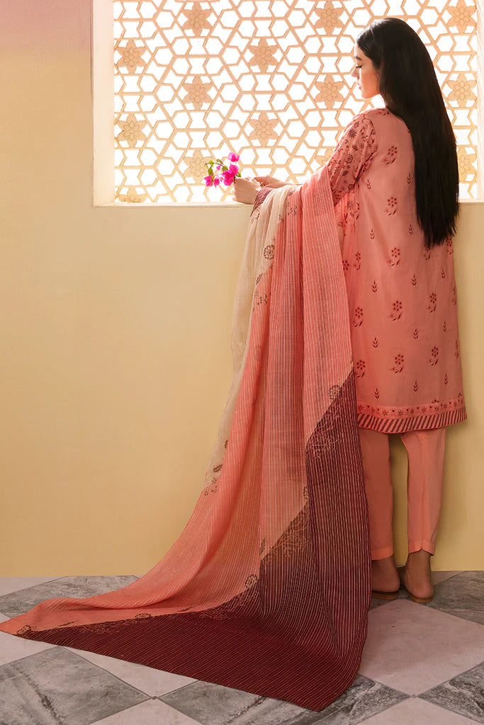 Cross-Stitch-Unstitched-3-Piece-Embroidered-Lawn-Suit-CS23PL-D-17-Blush-Peach-Eid-Collection
