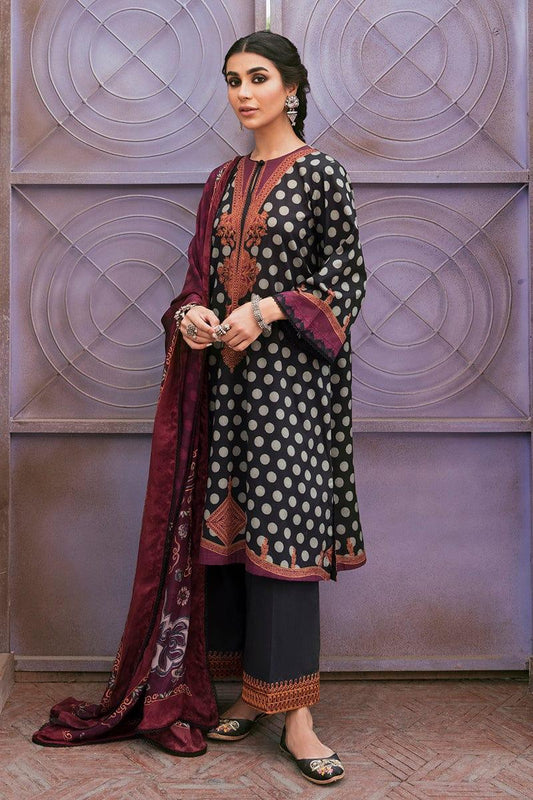 Cross-Stitch-Unstitched-3-Piece-Embroidered-Lawn-Suit-CS23PL-D-25-Sable-Twine-EidCollection