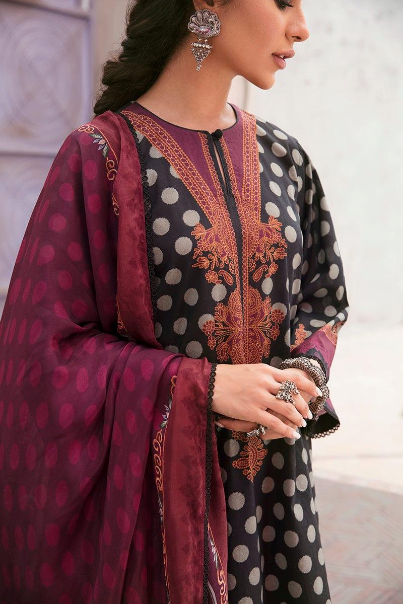 Cross-Stitch-Unstitched-3-Piece-Embroidered-Lawn-Suit-CS23PL-D-25-Sable-Twine-EidCollection