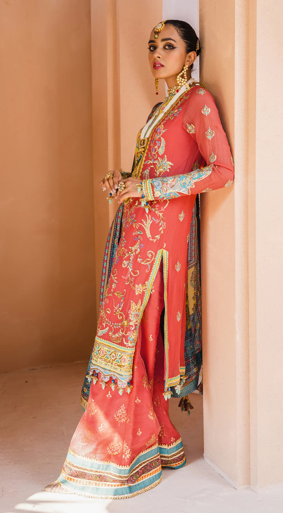Dhanak By Anaya Unstitched 3 Piece Embroidered Chiffon AKM22-04 Tehseen - Wedding Collection Brand Mafia by Zonash