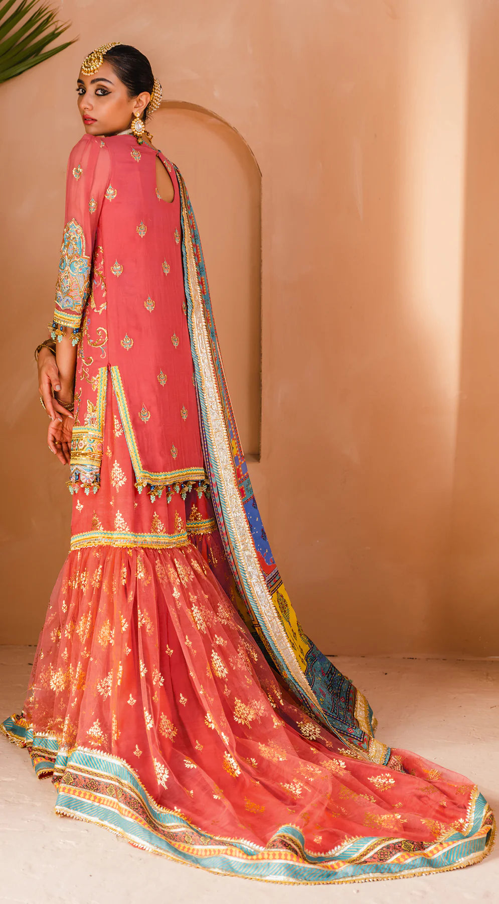 Dhanak By Anaya Unstitched 3 Piece Embroidered Chiffon AKM22-04 Tehseen - Wedding Collection Brand Mafia by Zonash