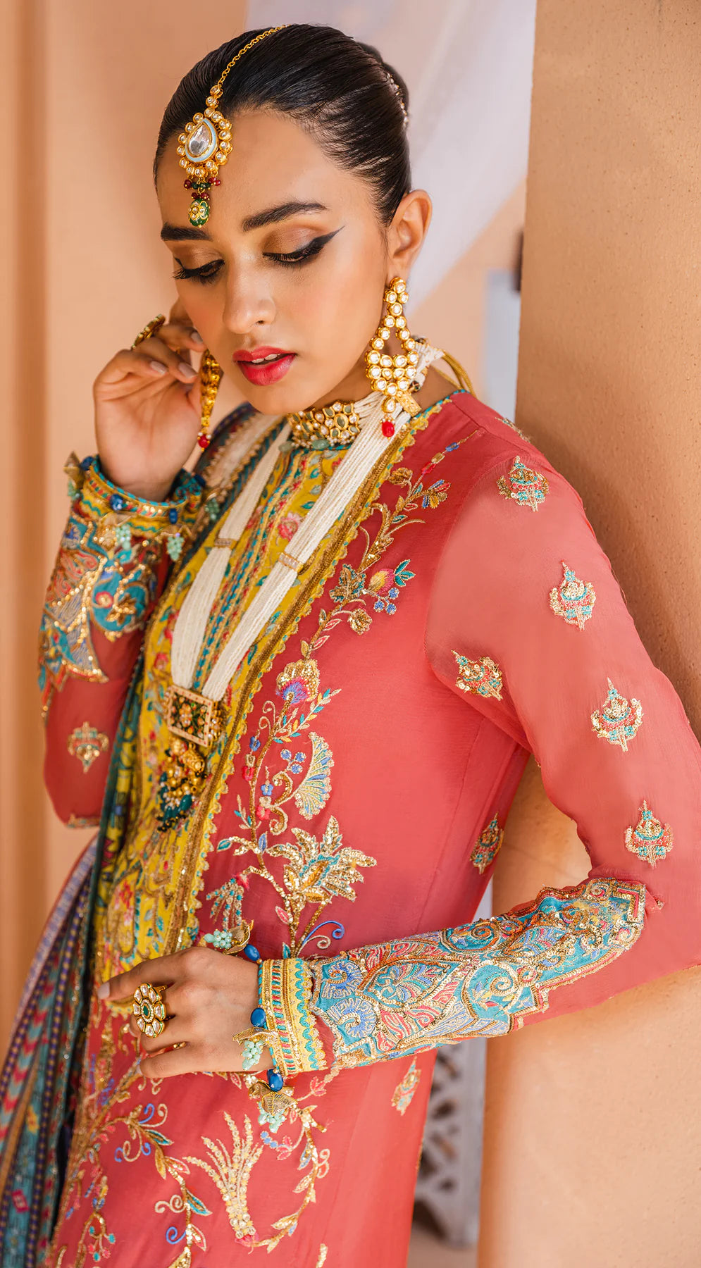 Dhanak By Anaya Unstitched 3 Piece Embroidered Chiffon AKM22-04 Tehseen - Wedding Collection Brand Mafia by Zonash