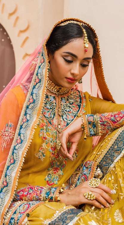 Dhanak By Anaya Unstitched 3 Piece Embroidered Chiffon Suits AKM22-06 Sehar - Wedding Collection Brand Mafia by Zonash