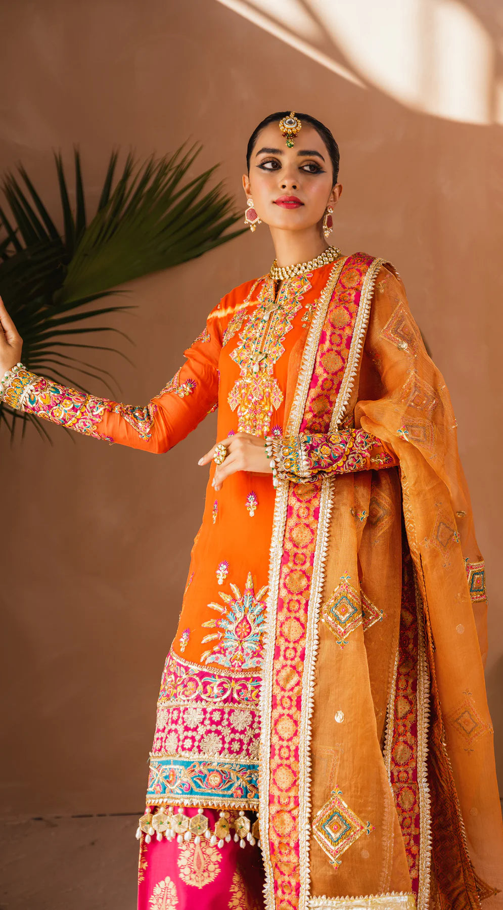 Dhanak By Anaya Unstitched 3 Piece Embroidered Chiffon Suits AKM22-07 Farheen - Wedding Collection Brand Mafia by Zonash
