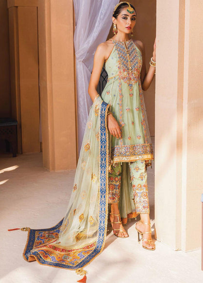 Dhanak By Anaya Unstitched 3 Piece Embroidered Chiffon Suits AKM22-08 Maham - Wedding Collection Brand Mafia by Zonash