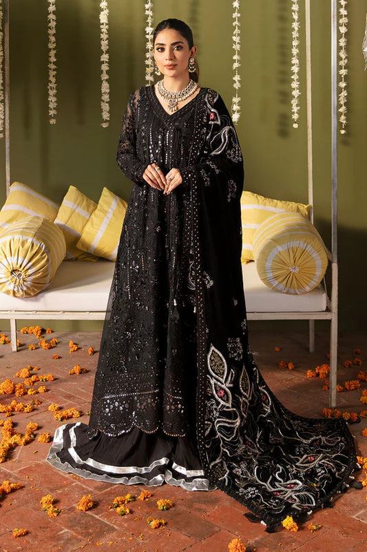 Jhoomro By Nureh Unstitched 4 Piece Embroidered Chiffon Suit NUJH23 NL-57 Libas-E-Khas - Luxury Formal Collection Brand Mafia by Zonash