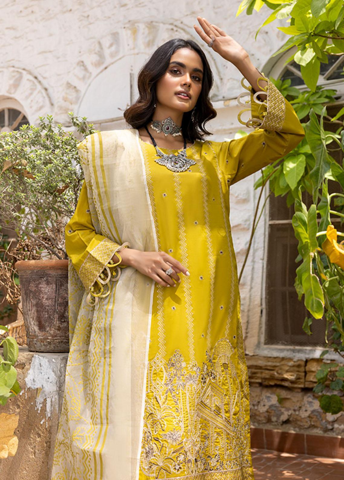 Kalyan By ZS Textiles Unstitched 3 Piece Embroidered Lawn Suit ZS23K D3 - Summer Collection Brand Mafia by Zonash