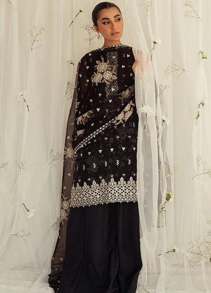 Luxe Atelier By Cross Stitch Unstitched 4 Piece Embroidered Organza Suit CS23 D-02 Wisteria Bella - Luxury Collection Brand Mafia by Zonash