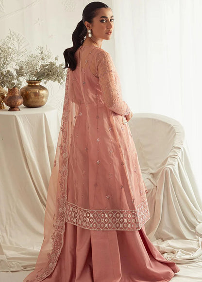 Luxe Atelier By Cross Stitch Unstitched 4 Piece Embroidered Organza Suit CS23 D-04 Cashmere Haze - Luxury Collection Brand Mafia by Zonash