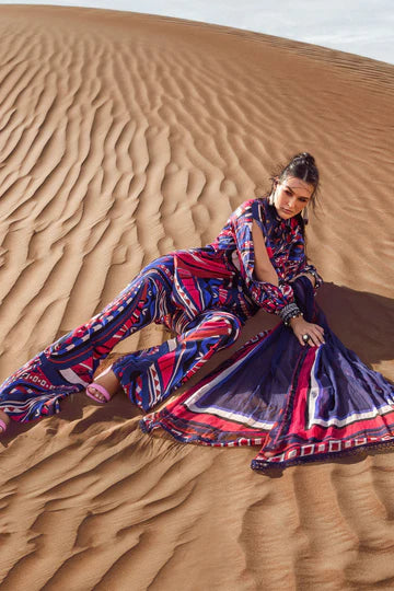 M Prints By Maria B Unstitched 3 Piece Linen Suit MPT-1504-B - Desert Rose - Eid Collection Brand Mafia by Zonash