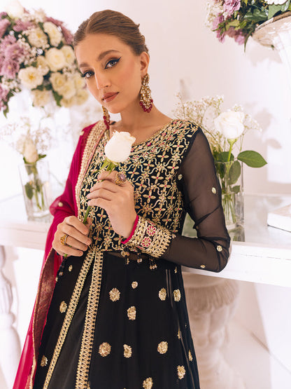 ROHEENAZ Luxury Kalidaar Unstitched 4Pc Chiffon Suit - RUNCH230102- Luxury Chiffon Collection 2023 Brand Mafia by Zonash