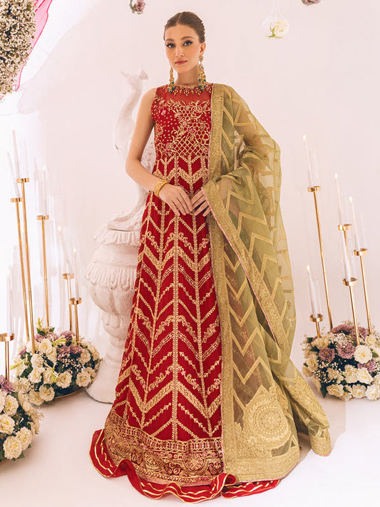 ROHEENAZ Luxury Kalidaar Unstitched 4Pc Chiffon Suit - RUNCH230103- Luxury Chiffon Collection 2023 Brand Mafia by Zonash