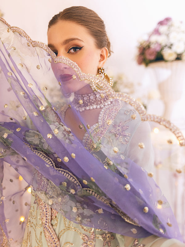 ROHEENAZ Luxury Kalidaar Unstitched 4Pc Chiffon Suit - RUNCH230104- Luxury Chiffon Collection 2023 Brand Mafia by Zonash