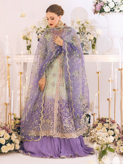 ROHEENAZ Luxury Kalidaar Unstitched 4Pc Chiffon Suit - RUNCH230104- Luxury Chiffon Collection 2023 Brand Mafia by Zonash