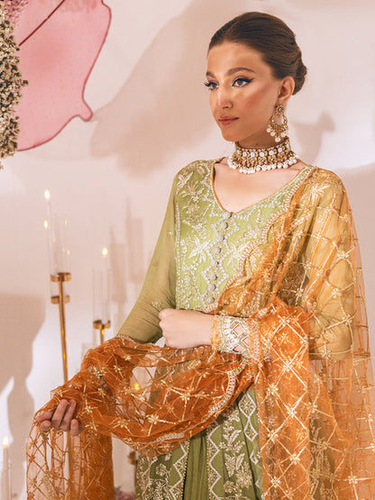 ROHEENAZ Luxury Kalidaar Unstitched 4Pc Chiffon Suit - RUNCH230105- Luxury Chiffon Collection 2023 Brand Mafia by Zonash