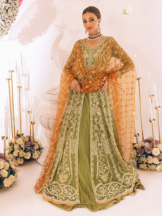 ROHEENAZ Luxury Kalidaar Unstitched 4Pc Chiffon Suit - RUNCH230105- Luxury Chiffon Collection 2023 Brand Mafia by Zonash