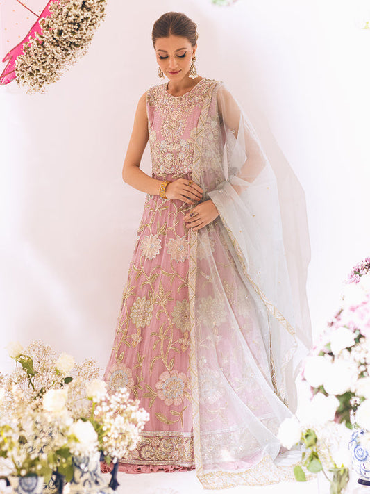 ROHEENAZ Luxury Kalidaar Unstitched 4Pc Chiffon Suit - RUNCH230106 - Luxury Chiffon Collection 2023 Brand Mafia by Zonash