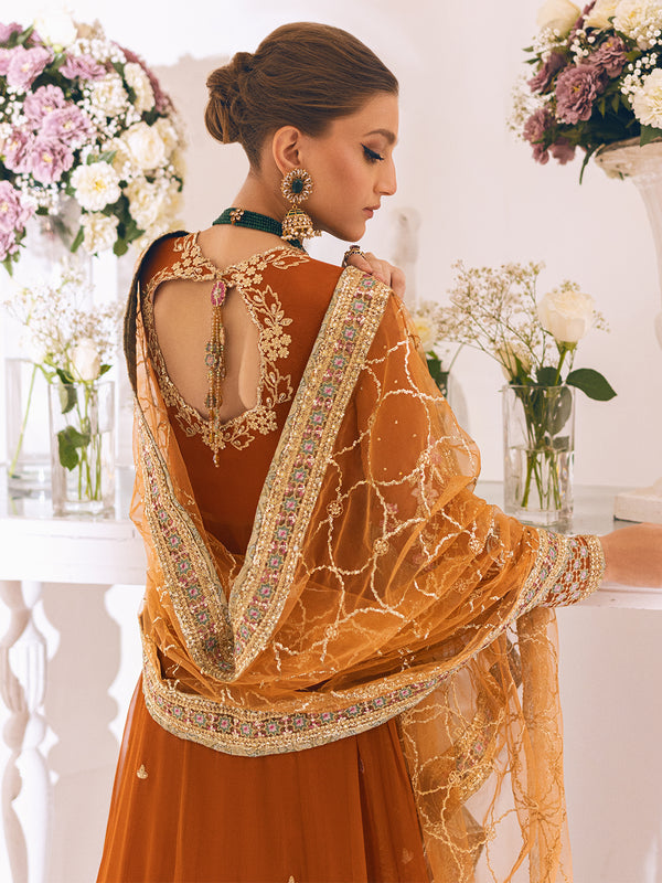 ROHEENAZ Luxury Kalidaar Unstitched 4Pc Chiffon Suit - RUNCH230109 - Luxury Chiffon Collection 2023 Brand Mafia by Zonash