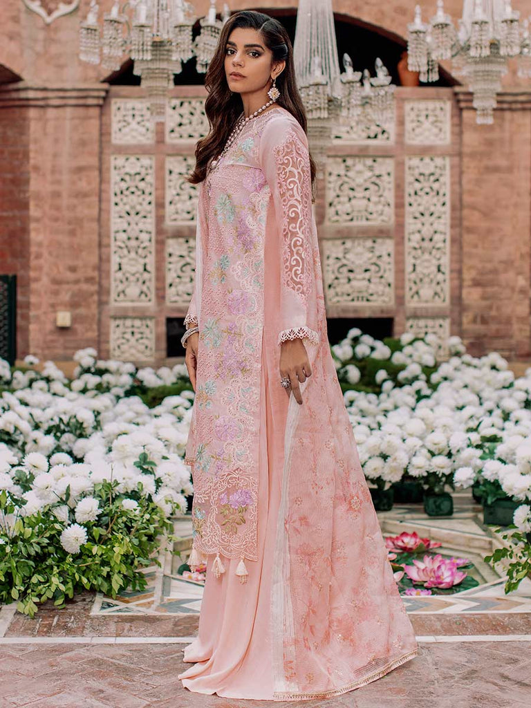 RajBari Unstitched 3 Piece Embroidered Chikankari Suit RB22 - 7A - Luxury Collection Brand Mafia by Zonash