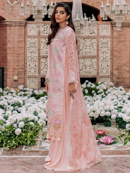 RajBari Unstitched 3 Piece Embroidered Chikankari Suit RB22 - 7A - Luxury Collection Brand Mafia by Zonash