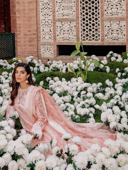 RajBari Unstitched 3 Piece Embroidered Chikankari Suit RB22 - 7A - Luxury Collection Brand Mafia by Zonash