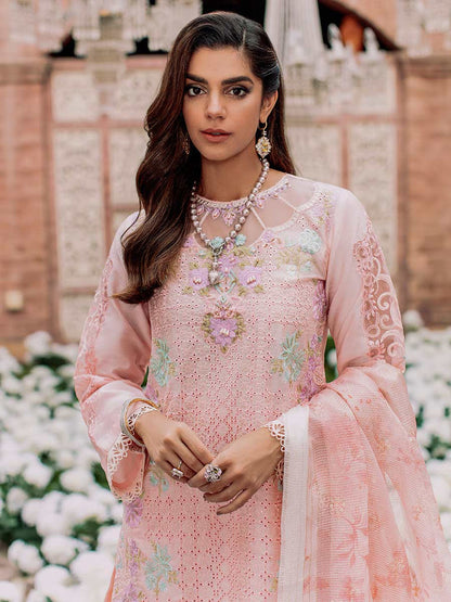 RajBari Unstitched 3 Piece Embroidered Chikankari Suit RB22 - 7A - Luxury Collection Brand Mafia by Zonash
