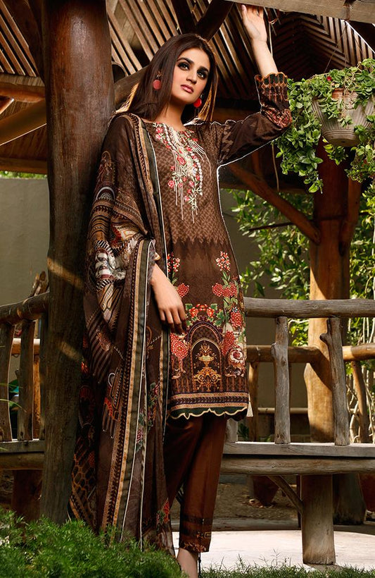 Samia By AB Textiles Unstitched 3 Piece Pure Linen Embroidered Suit - FASHION'19 - SPL1908 – Summer Collection Brand Mafia by Zonash