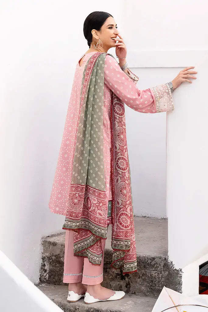 Uraan-By-Cross-Stitch-Unstitched-3-Piece-Embroidered-Lawn-Suit-CS23U-Lush-Pink-Premium-Eid-Collection