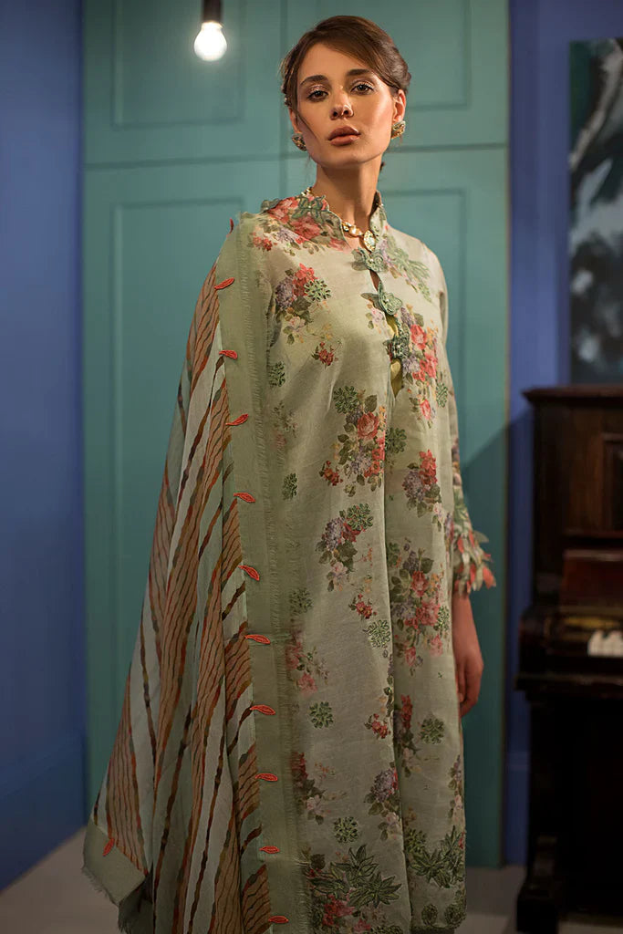 Vital By Sobia Nazir Unstitched 3 Piece Embroidered Lawn Suit SN24V 5A - Eid Summer Collection