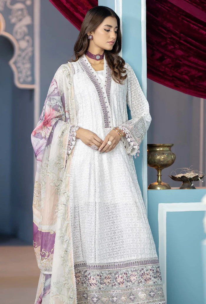 ADAN'S LIBAS PEARL - CHIKANKARI UNSTITCHED - 08 Brand Mafia by Zonash