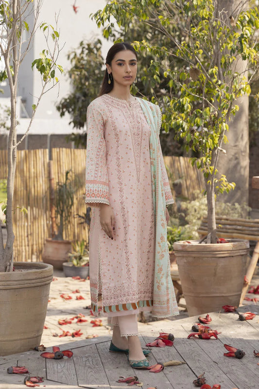 Aabyaan Embroidered Lawn Suits Unstitched 3 Piece ABY23P AP-02 Ria - Summer Collection Brand Mafia by Zonash
